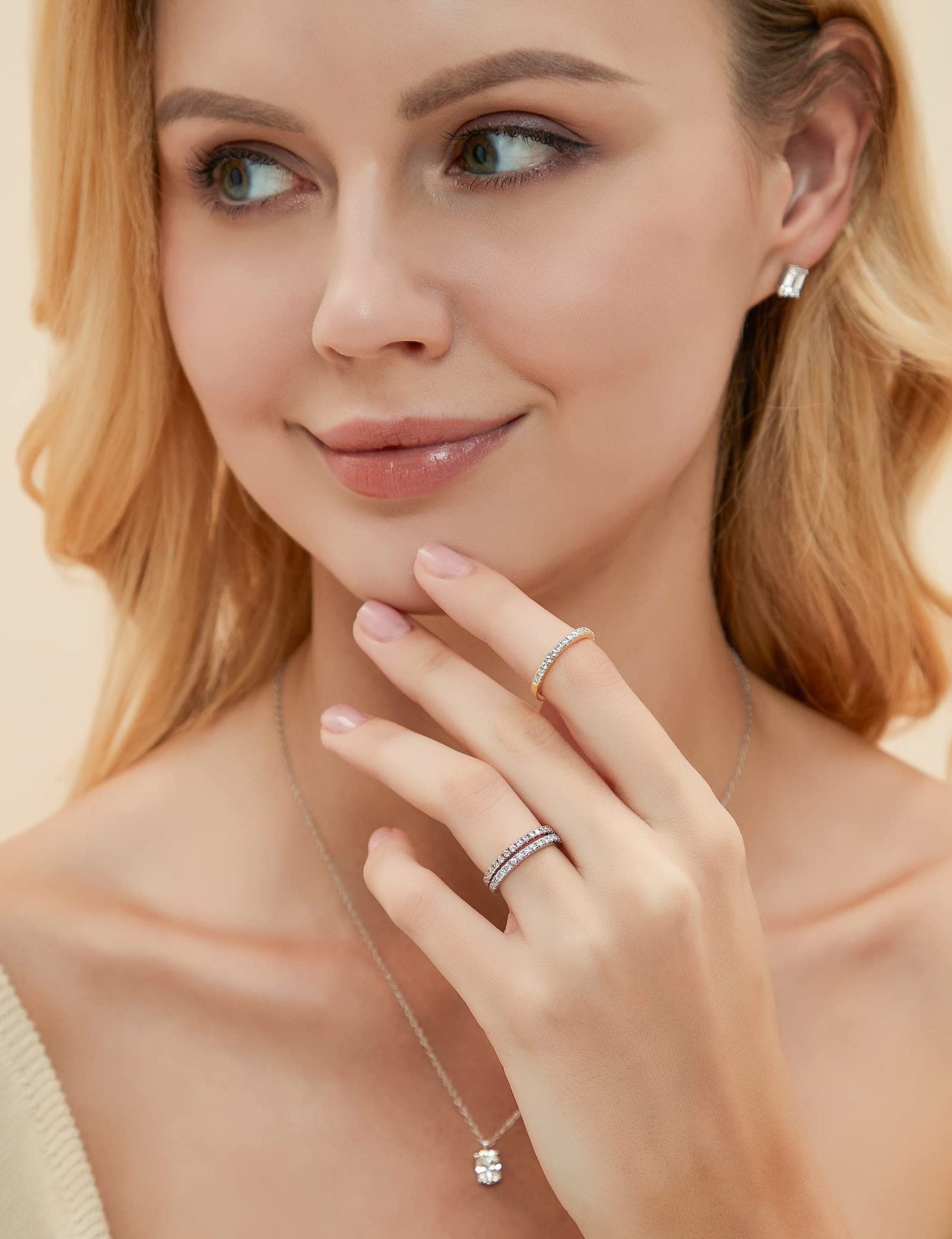 High-grade Fine Circle Single Row Fashion S925 Sterling Silver Ring