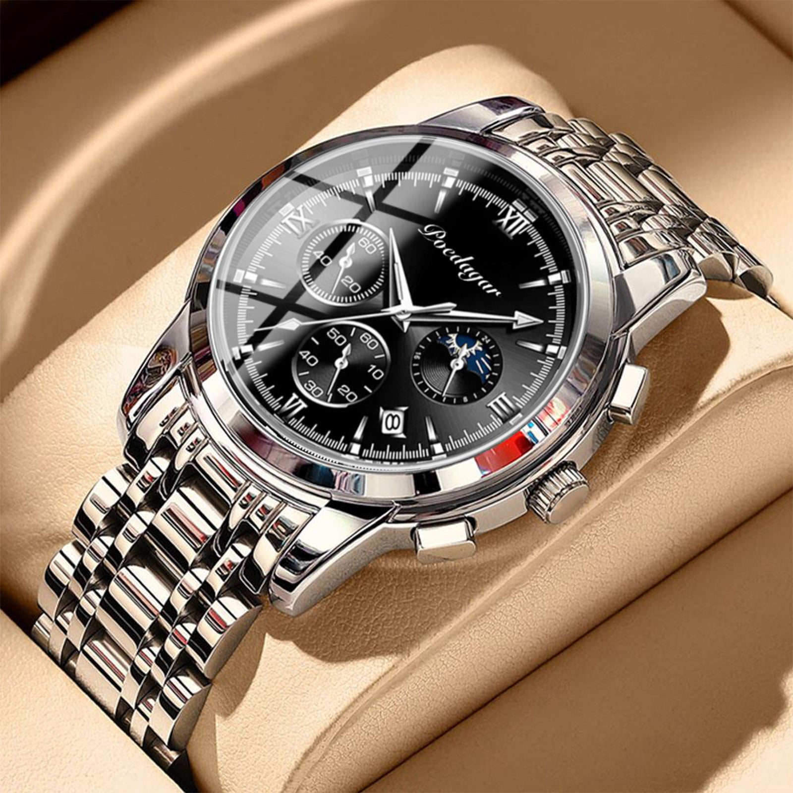 Multifunctional Men's Watch Luminous Waterproof Quartz Wrist Watch