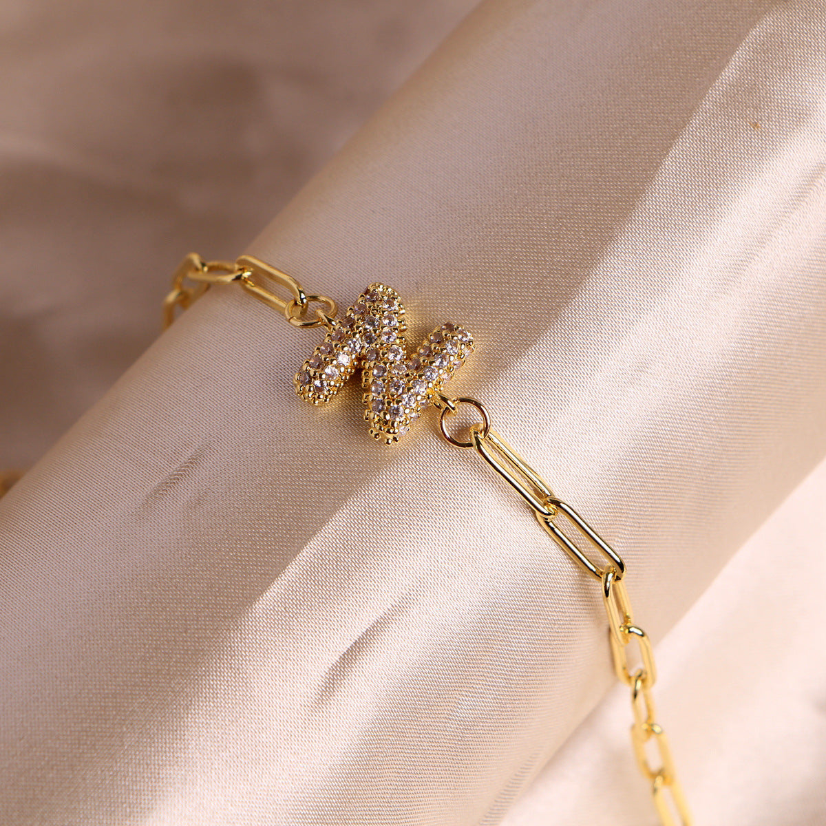 18K Bubble Balloon 26 English Zircon Clip Bracelet