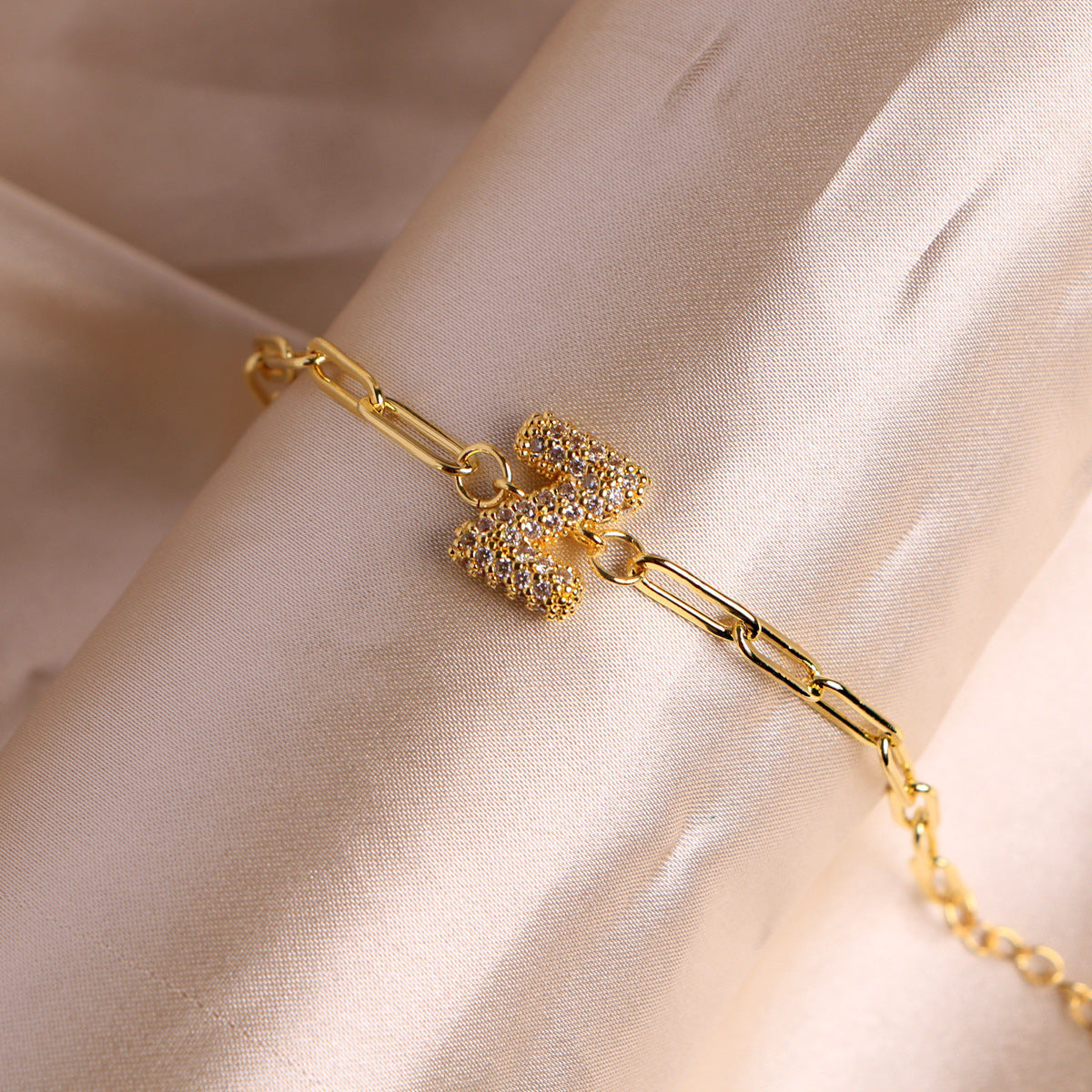 18K Bubble Balloon 26 English Zircon Clip Bracelet