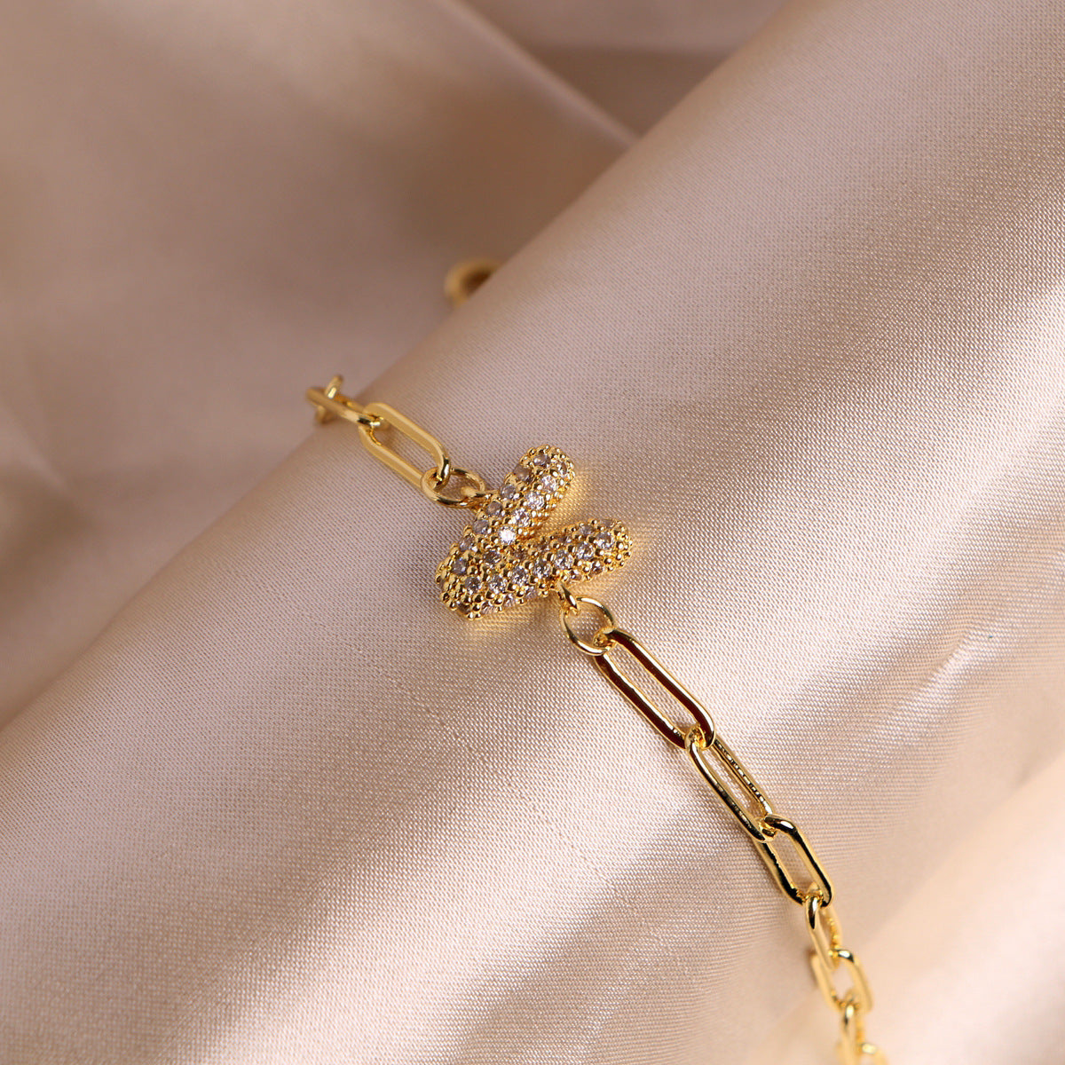 18K Bubble Balloon 26 English Zircon Clip Bracelet