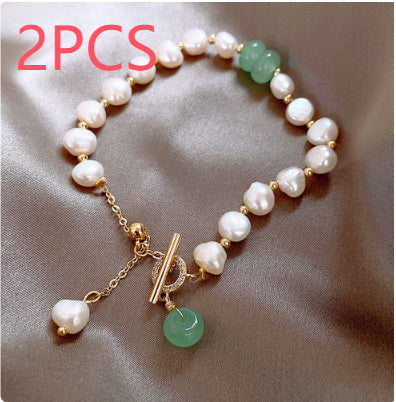 Women Irregular Freshwater Pearl Adjustable Bracelet
