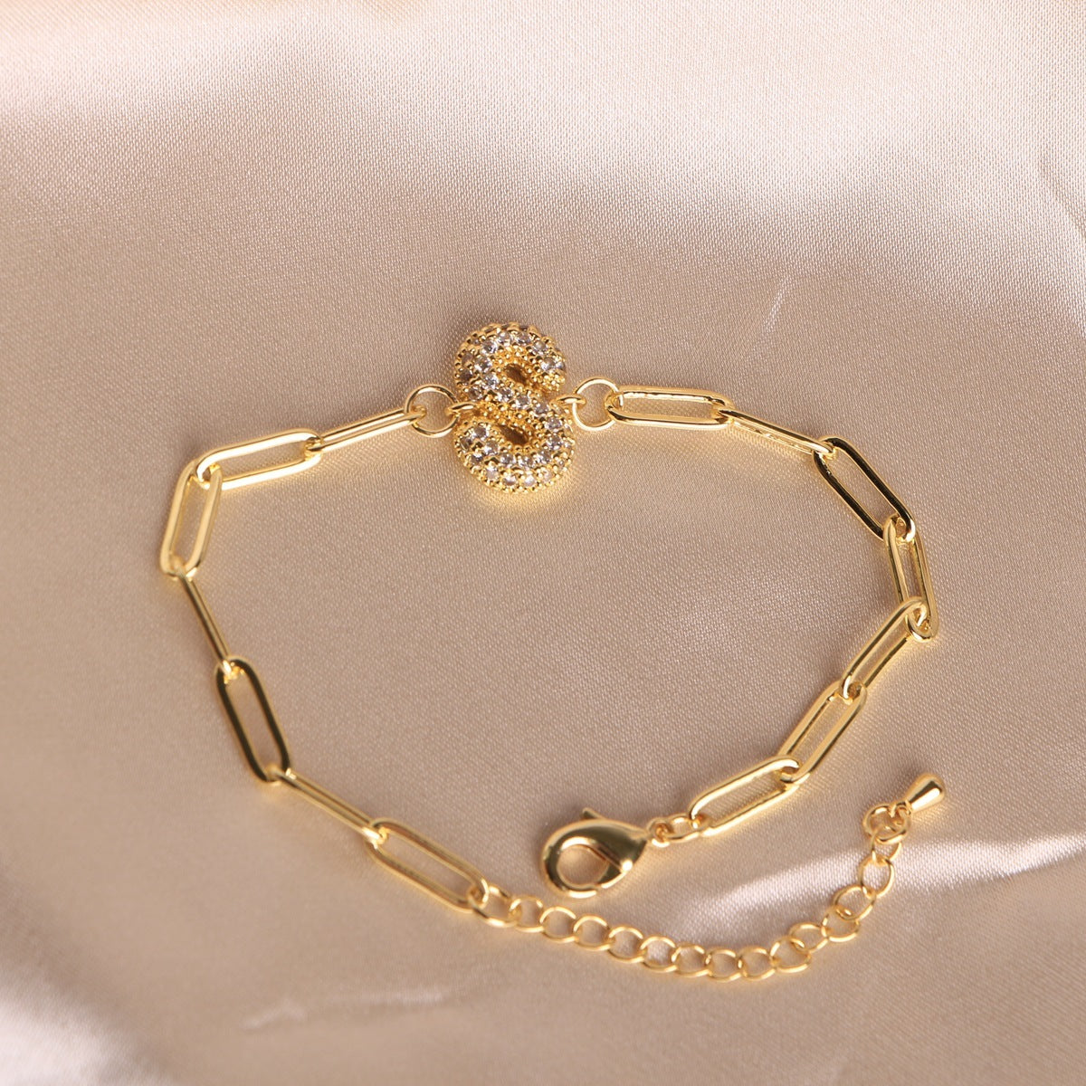 18K Bubble Balloon 26 English Zircon Clip Bracelet