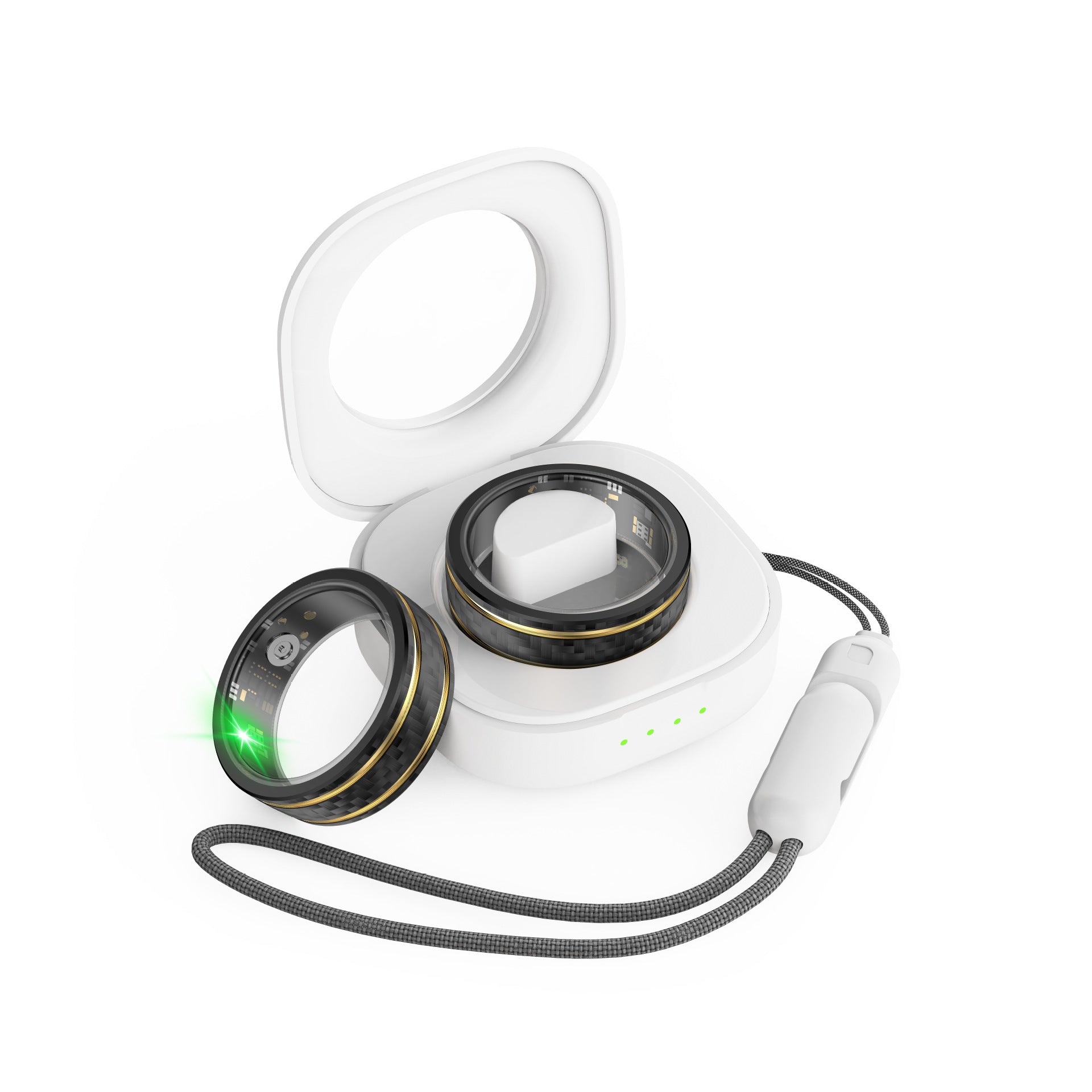 Heart Rate Blood Pressure Blood Oxygen Sleep Monitoring Waterproof W8 Smart Ring