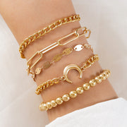 Alloy Chain Bracelet 5-piece Set
