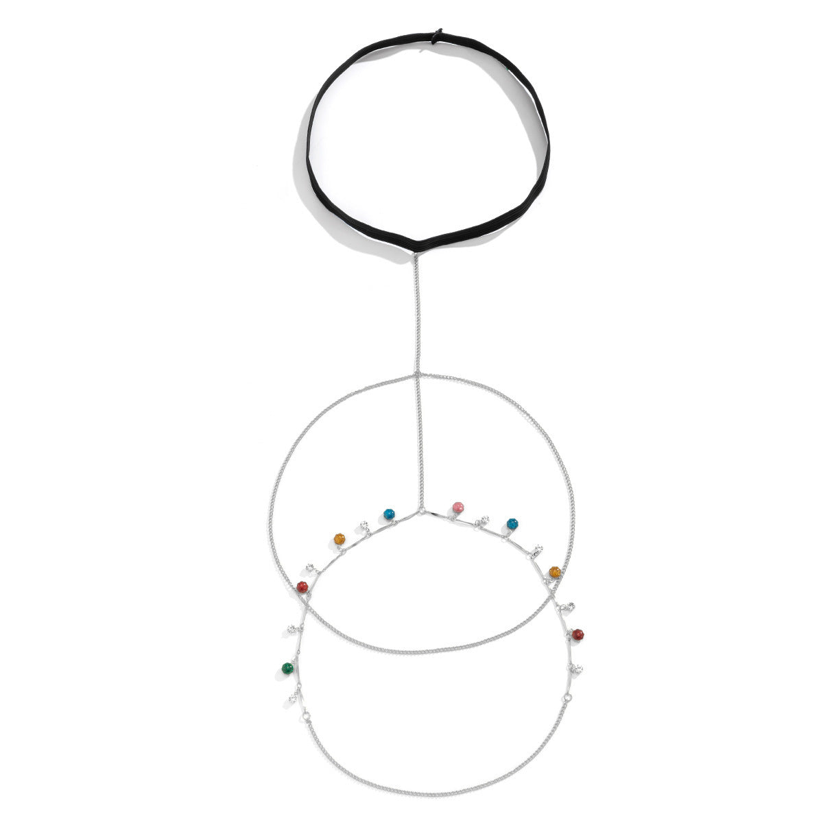 Colorful Chain Stretch Tassel Thigh Chain