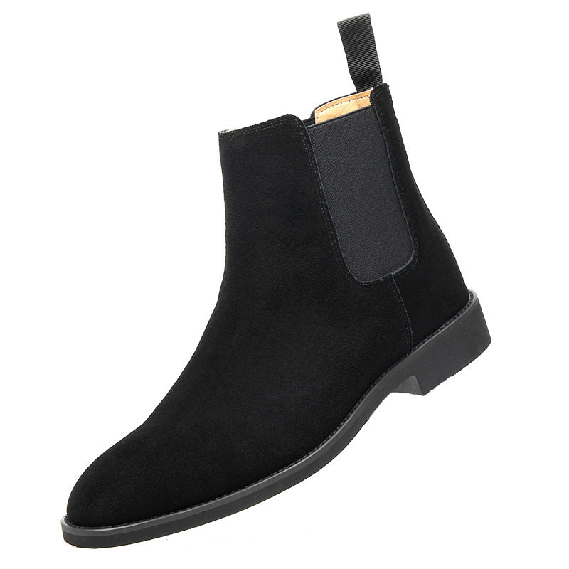 Boots Men's Leather Autumn And Winter Men's Boots Pointed Toe