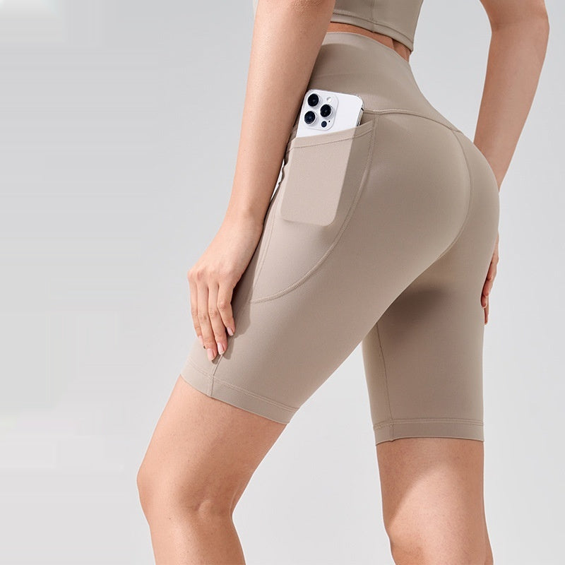 High Waist Hip Lift Women's Quick-drying Breathable Yoga Pants With Pockets In Summer
