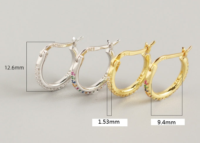 S925 sterling silver color earring ear buckle