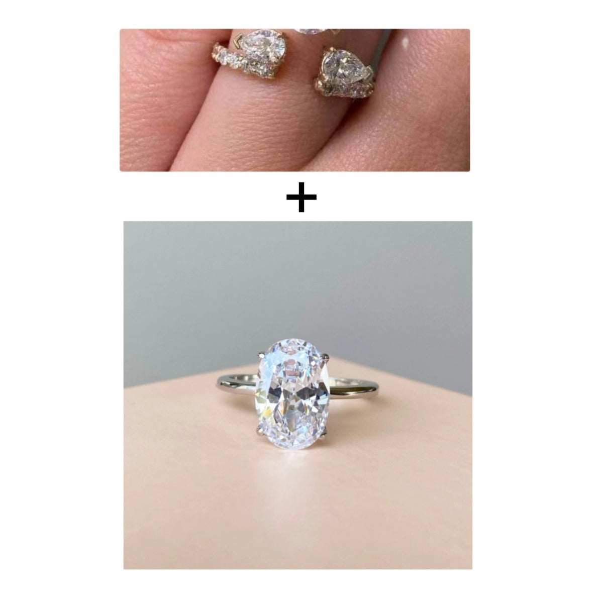 Wedding Luxury Oval Zircon Female Ring Fashion