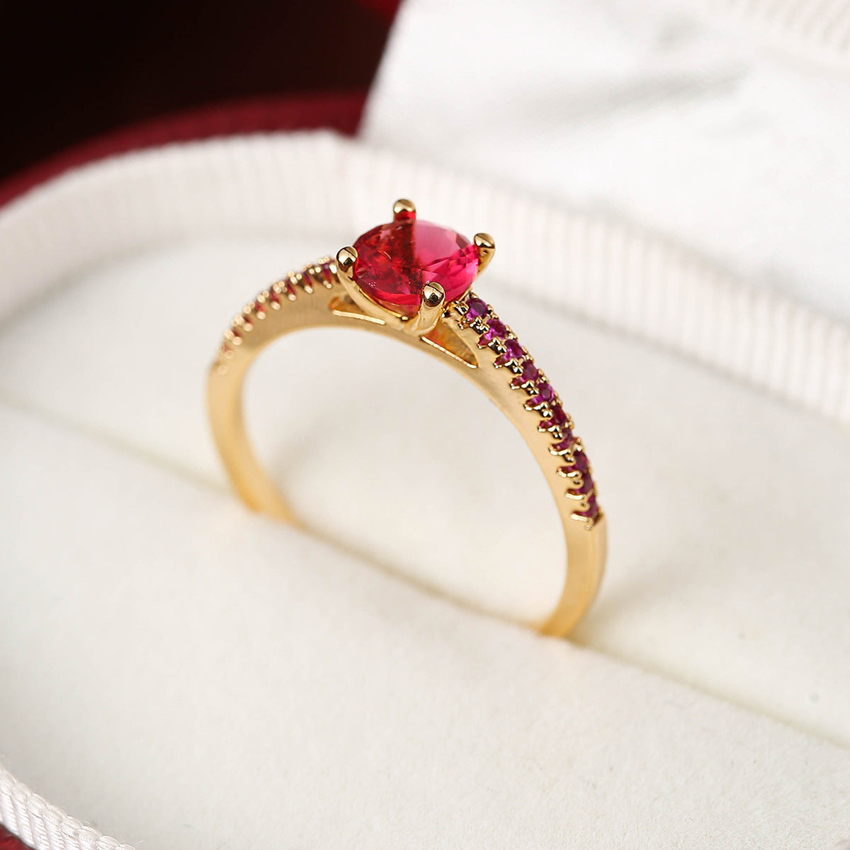 Colorful Zircon Elegant Elegant Elegant Ring