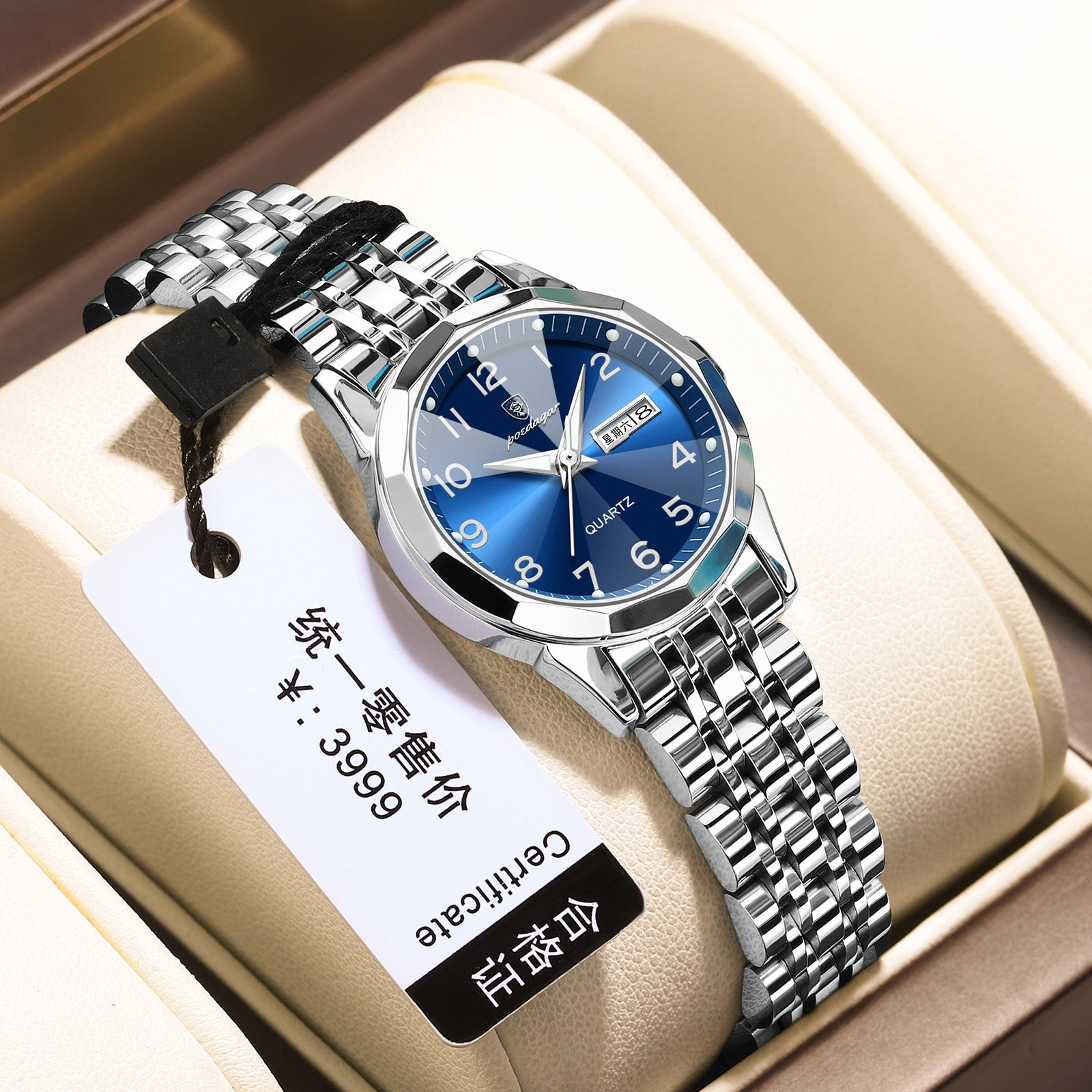 Women's Waterproof Double Calendar Watch