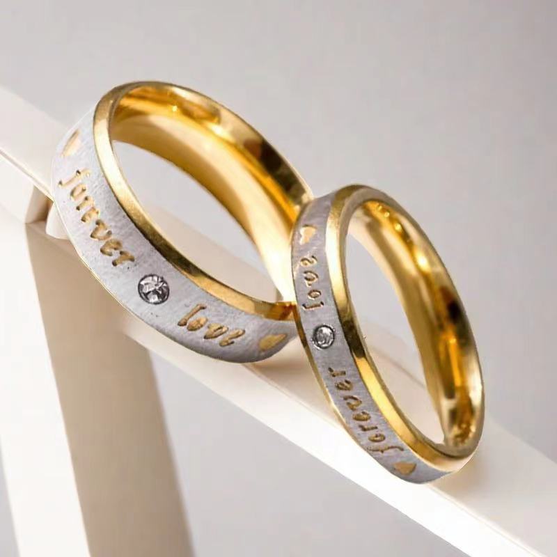 Stainless Steel Diamond Titanium Steel Ring