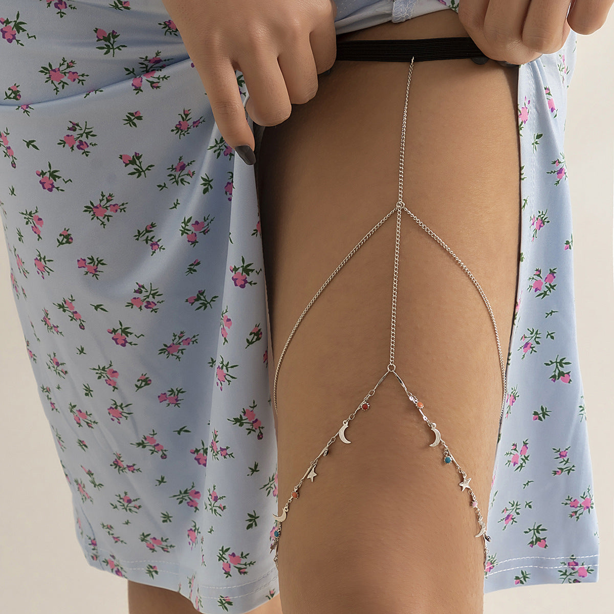 Leisure Beach  Pearl Leg Ring Body Chain