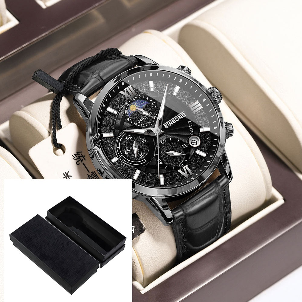 Simple Multifunctional Chronograph Waterproof Quartz Watch