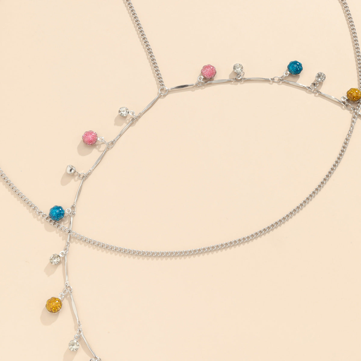 Colorful Chain Stretch Tassel Thigh Chain