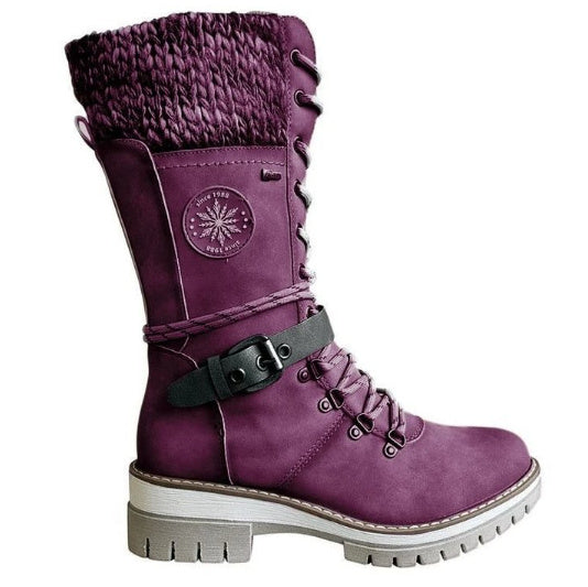 Plus Size Boots Women's Outer Wear Cloth Square Heel Side Zipper