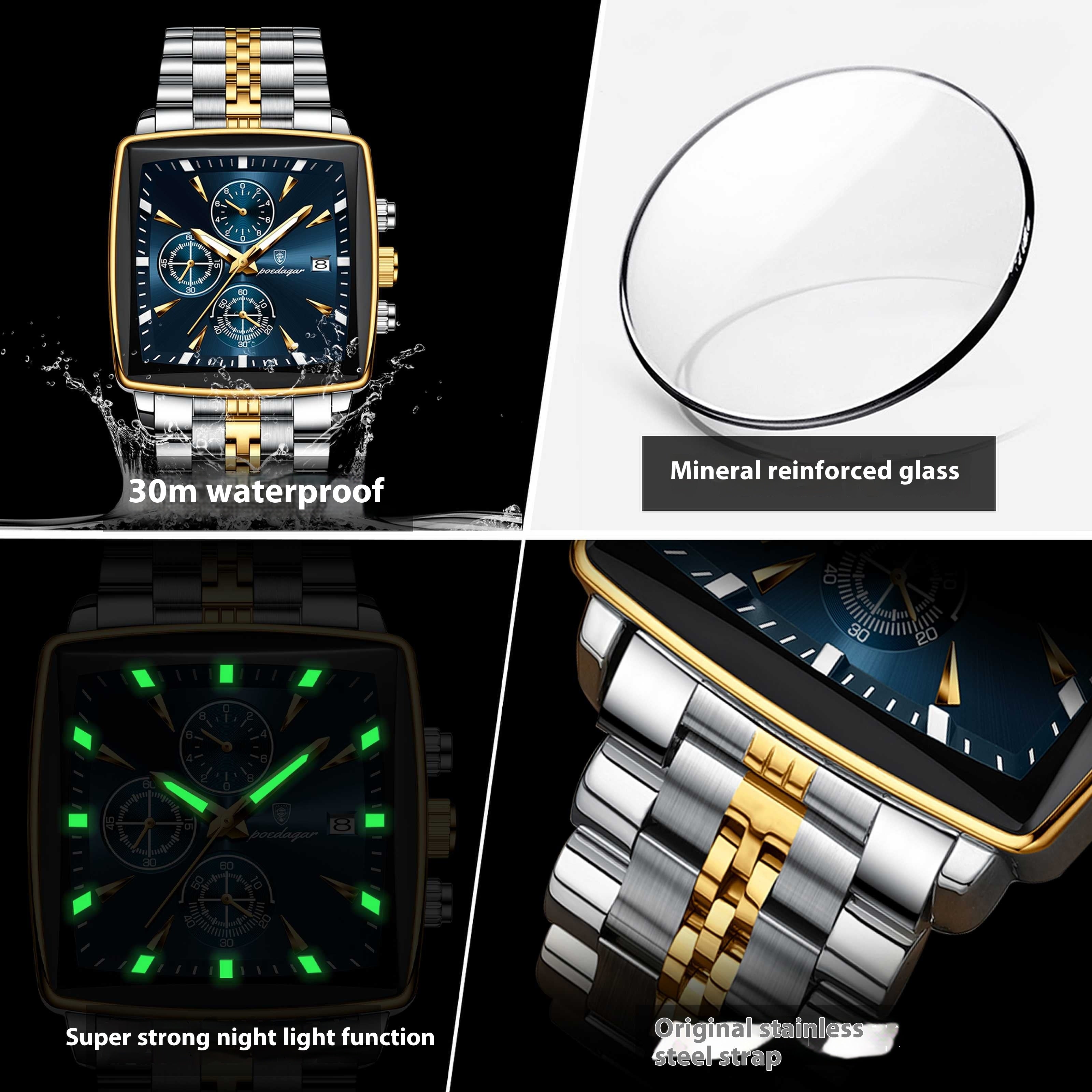 Men's Multi-functional Business Waterproof Fashion Watch
