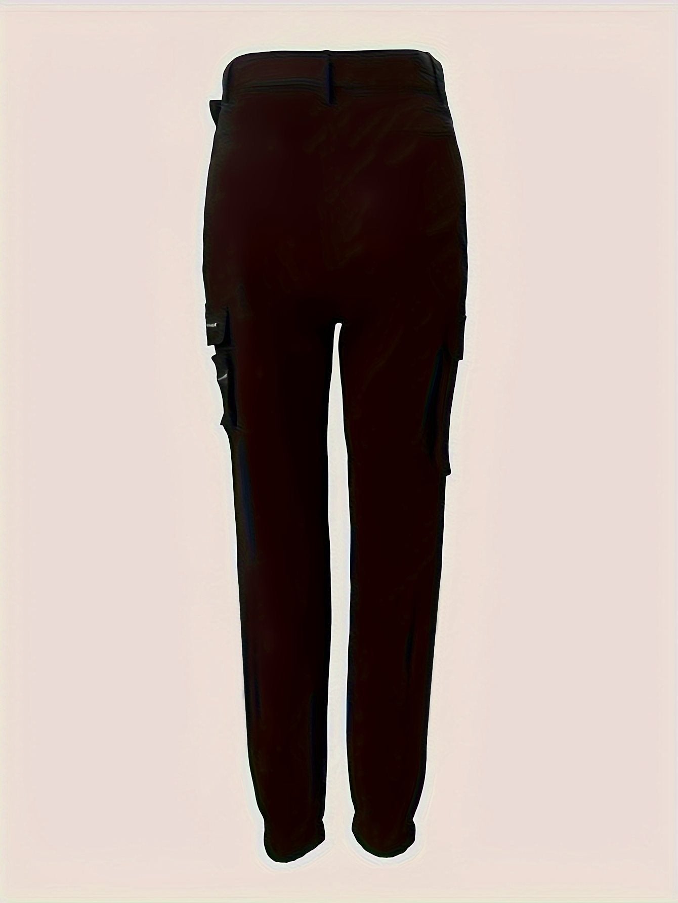 Zipper Pocket Design High Waist Tooling Pants