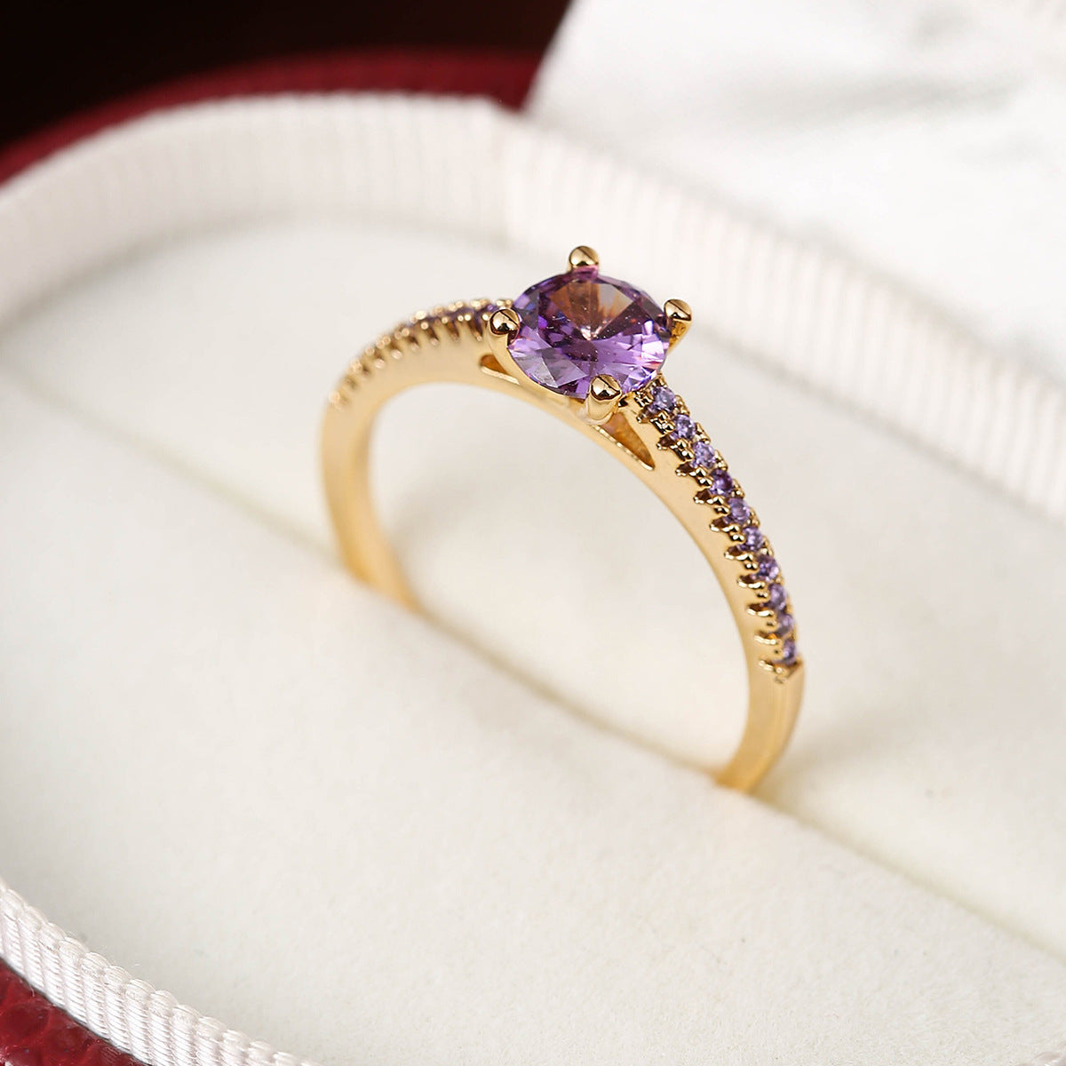 Colorful Zircon Elegant Elegant Elegant Ring