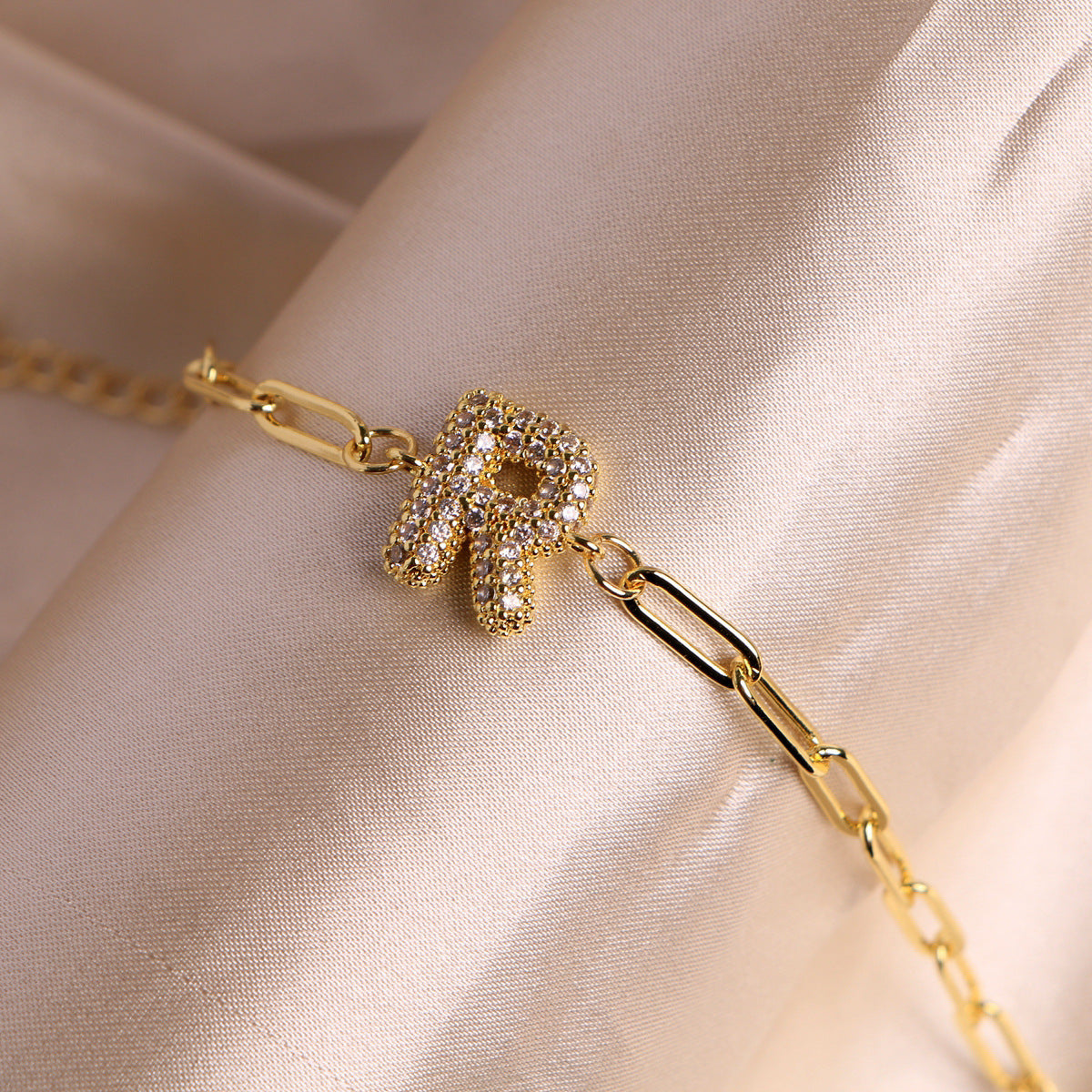 18K Bubble Balloon 26 English Zircon Clip Bracelet