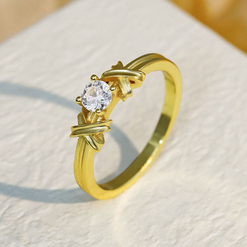 Simple Fashion Zircon Female Ring