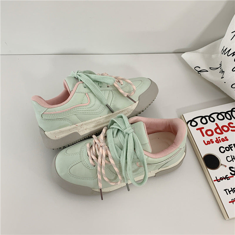 Sports And Leisure Korean Style Versatile Platform Student Sneakers
