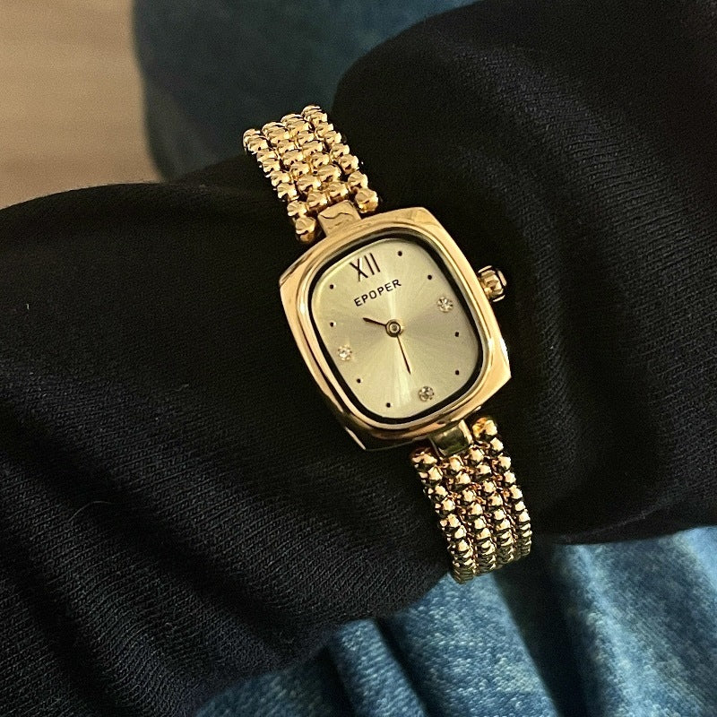 Autumn And Winter Niche New Style Small Cube Sugar Light Luxury Women's Watch