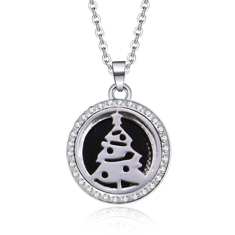 Women's Aromatherapy Oil Round Necklace
