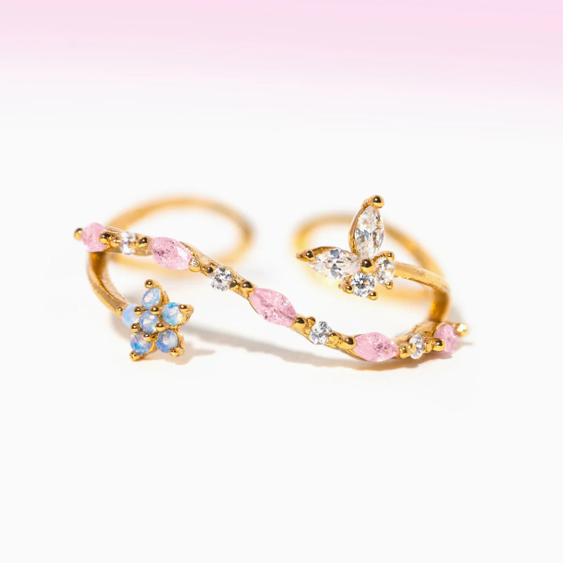 New Ins Style Heart-shaped Open Adjustable Ring