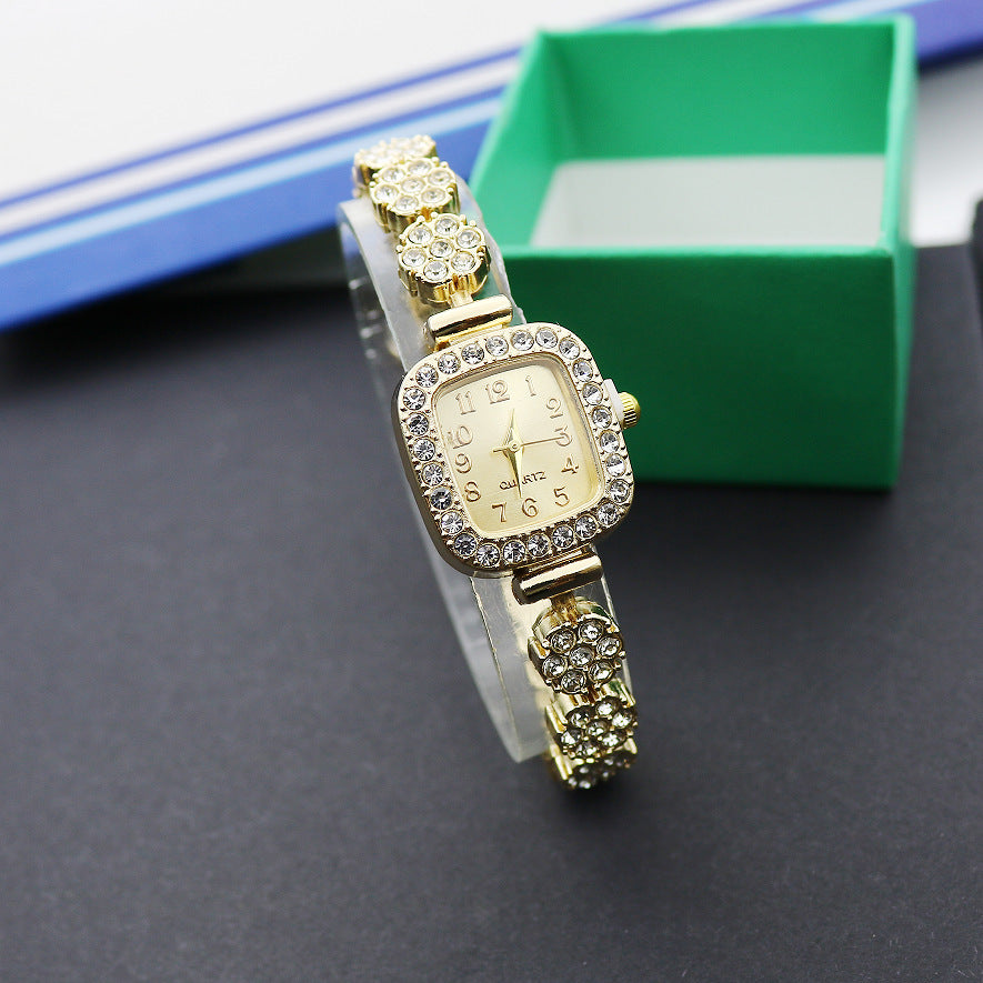 Special Interest Light Luxury Temperament And Fully-jewelled Square Fashion Watch