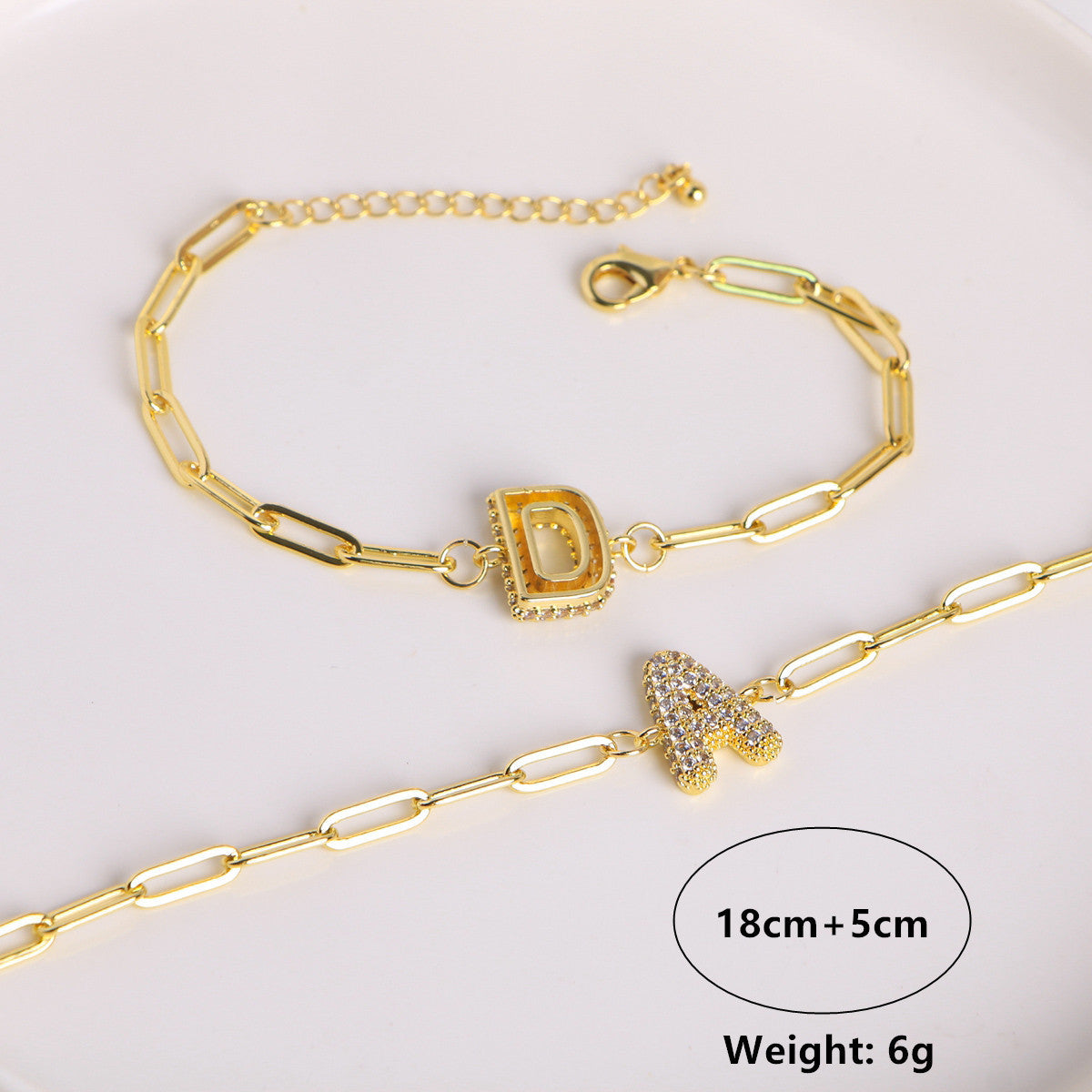18K Bubble Balloon 26 English Zircon Clip Bracelet