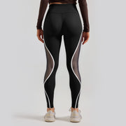 Women's Color Matching Mesh European And American High Waist Yoga Pants