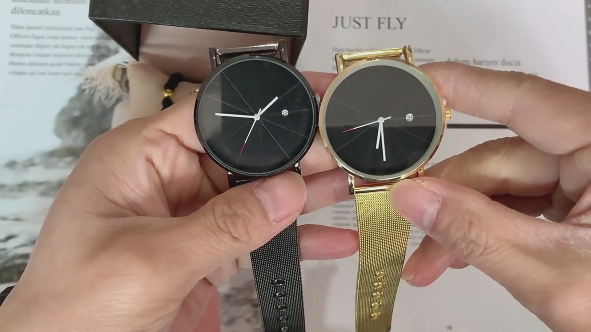 Load video: Simple calendar watch male creative waterproof quartz watch