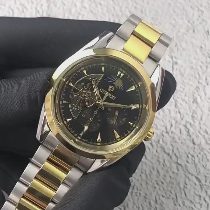 Load video: Men&#39;s Business Mechanical Watches