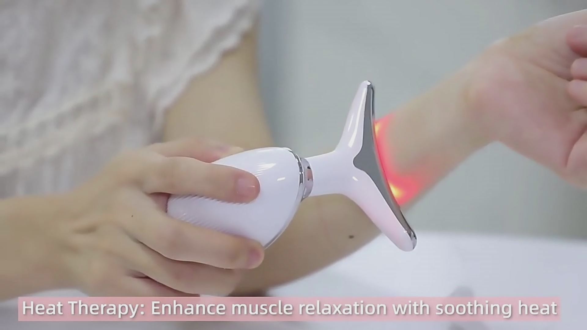 Load video: EMS Thermal Neck Lifting And Tighten Massager Electric Microcurrent Wrinkle Remover