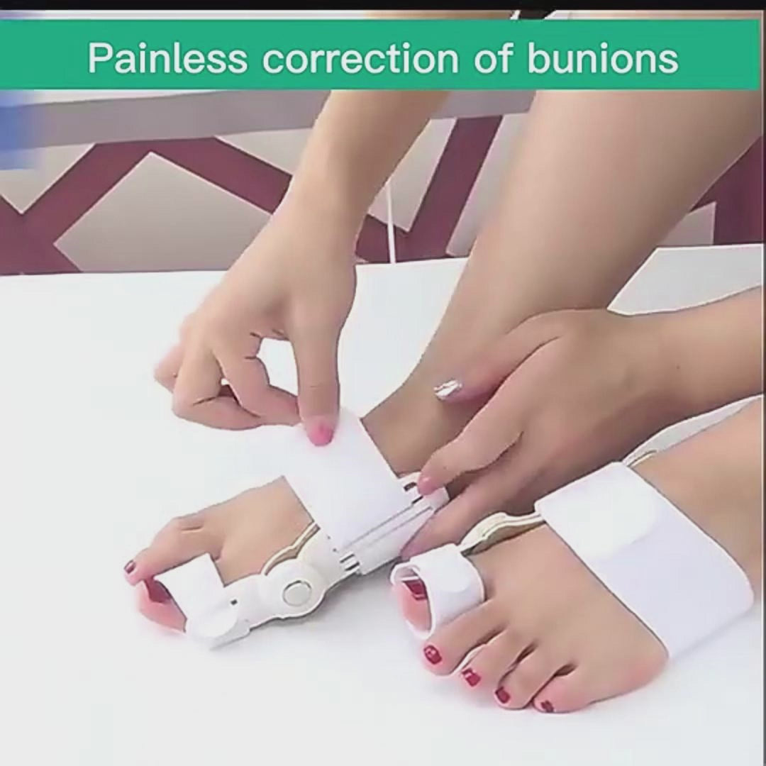Load video: Hallux Valgus Corrector Plastic Toe Correctors Sleeves