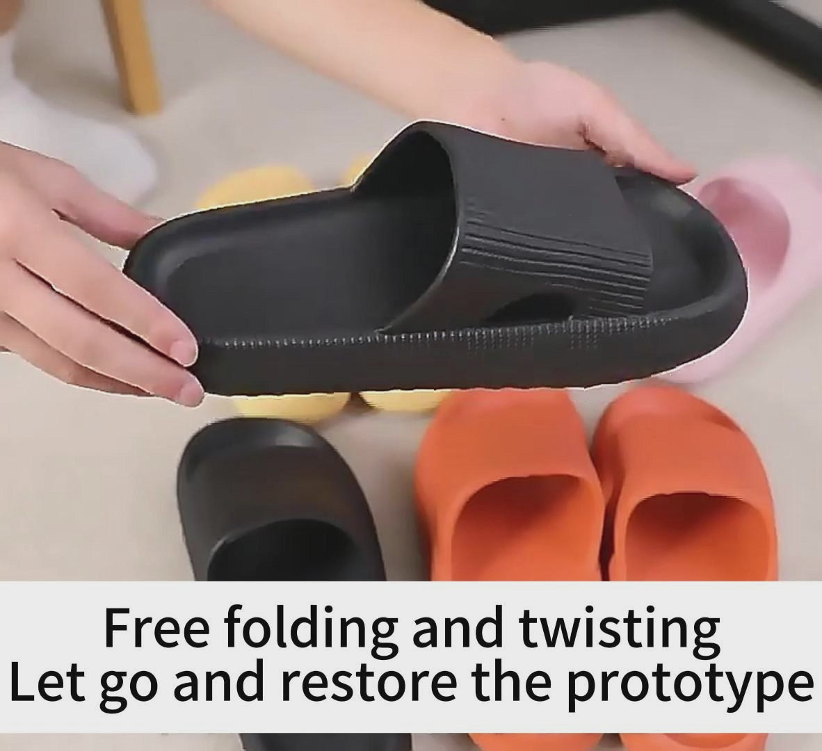 Load video: Soft Home Couple Slippers