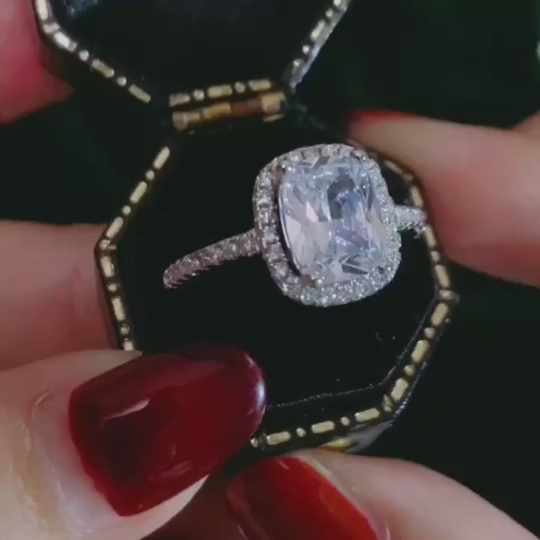 Load video: Rings For Women Bridal Wedding Anelli Trendy Jewelry Engagement Ring White Gold Color Anillos